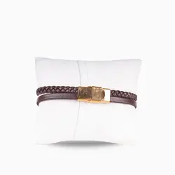 دستبند چرم طبیعی مدل آناویز