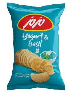 چیپس برگه ای ماست و ریحان مزمز