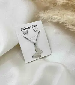 نیمست استیل پروانه نقره ای طرح2