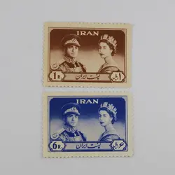 تمبر دیدار محمدرضا شاه و ملکه الیزابت 1339 – سری 2 عدد