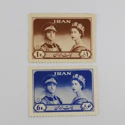 تمبر دیدار محمدرضا شاه و ملکه الیزابت 1339 – سری 2 عدد
