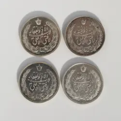 مدال نقره نوروز لافتی الی علی محمدرضا شاه پهلوی در ضرب های مختلف