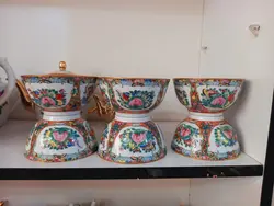 پیاله چینی گل مرغی قدیمی