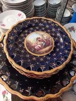 خیارخوری چینی قدیمی سورمه ای