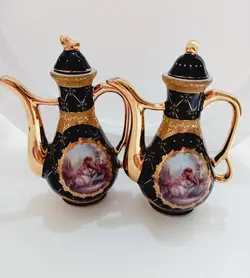 گلاب پاش چینی سورمه ای قدیمی