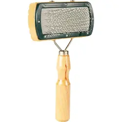 برس دو طرفه دسته چوبی سگ و گربه تریکسی مدل Soft Brush