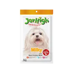 تشویقی مخصوص سگ با طعم شیری Jerhigh Milky 70 gr