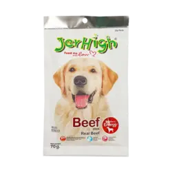 تشویقی مخصوص سگ با طعم گاو Jerhigh Beef 70 gr