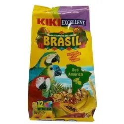 غذای طوطی سانان کی کی kiki مدل BRASIL بسته 800 گرمی