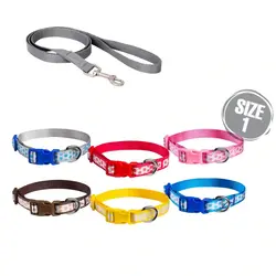 قلاده گردنی تسمه ای سایز 1 (توپی) همراه با لید