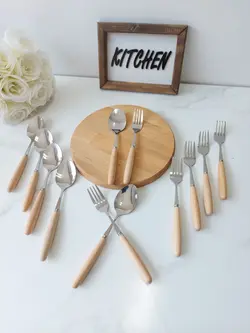 قاشق چنگال چوبی
