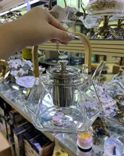 کتری پیرکس 1500 میل دسته بامبو VT-824