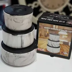 ظروف نگهدارنده 3تیکه طرح ماربل کد YNS2003