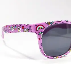 عینک آفتابی دخترانه یونیکورن ضد اشعه UV-400 به همراه بگ عینک