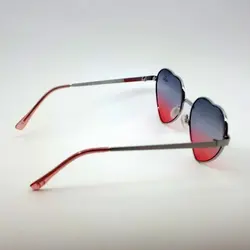 عینک آفتابی دخترانه SUN OZUN مدل قلبی ضد اشعه UV-400 همراه با بگ عینک