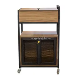 ترولی آرایشگاهی مدل تاکارا چوبی