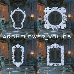 مجموعه فایل های سه بعدی انواع قاب های کلاسیک Archflower_Vol.05