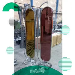 آینه ایستاده پایه دار استیل مدل فروشگاهی