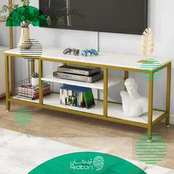 میز تلویزیون لاکچری رویه سنگ سفید