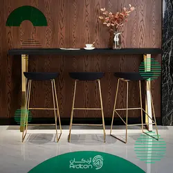 میز بار استیل طرح لوکس با صندلی بار 3 نفره