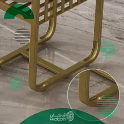 میز و صندلی بار پایه استیل طرح مدرن با رویه طرح سنگ