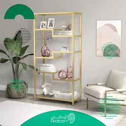 قفسه کتابخانه و شلف استیل مدل پله ای