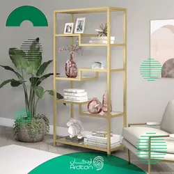 قفسه کتابخانه و شلف استیل مدل پله ای