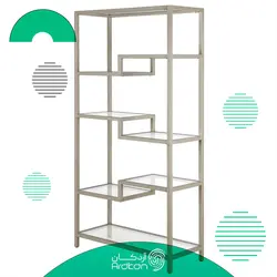 قفسه کتابخانه و شلف استیل مدل پله ای