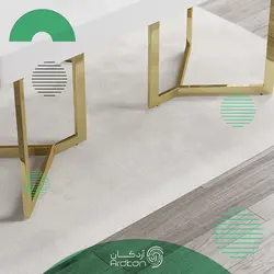 میز تحریر پایه استیل دو کشو با رویه MDF سفید