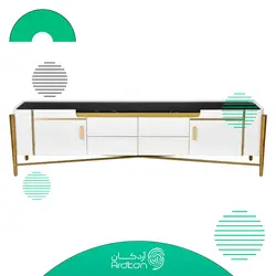 میز تلویزیون پایه استیل جدید با رویه سنگ مشکی