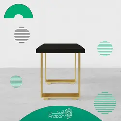 میز اداری و مدیریتی پایه استیل با رویه چوب