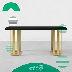 میز اداری و مدیریتی پایه استیل با رویه چوب