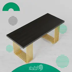 میز اداری و مدیریتی پایه استیل با رویه چوب