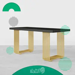میز اداری و مدیریتی پایه استیل با رویه چوب