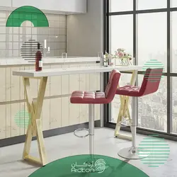 صندلی کانتر استیل در دو رنگ نقره ای و طلایی