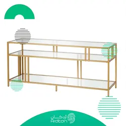 میز تلویزیون استیل طرح قفسه کتاب مدل نوژن