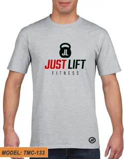 تیشرت طوسی طرح دار بدنسازی کد TMC133