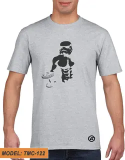 تیشرت طوسی طرح دار بدنسازی کد TMC123