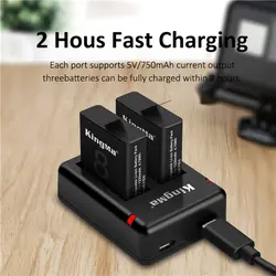 شارژر دوتایی مخصوص گوپرو 5 ، 6 ، 7 و 8