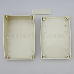 باکس پلاستیکی تجهیزات الکترونیکی شیبدار رومیزی ABD165-A1 با ابعاد 54×105×152 میلی متر