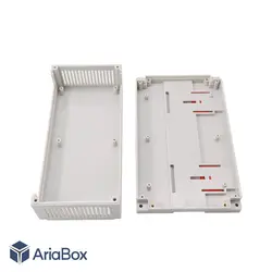 باکس ریلی ماژولار تجهیزات الکترونیکی ABR102 با ابعاد 65×110×200 میلی متر