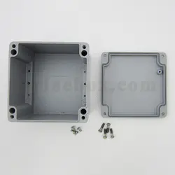 جعبه ضدآب آلومینیومی تجهیزات الکترونیکی AW602-A1 با ابعاد 91×132×132 میلی متر