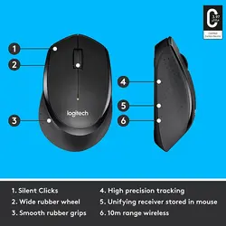 ماوس بی سیم لاجیتک مدل LOGITECH M330S SILENT PLUS