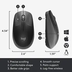 ماوس بی سیم لاجیتک مدل LOGITECH M190