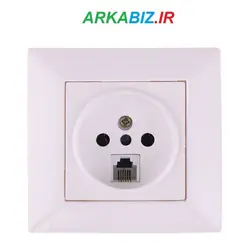 پریز تلفن جهان مدل آیسان سفید مونتاژ کامل